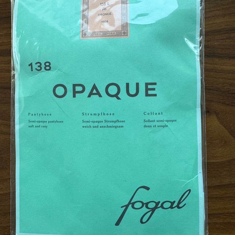 Fogal Opaque Pantyhose in Bronze L